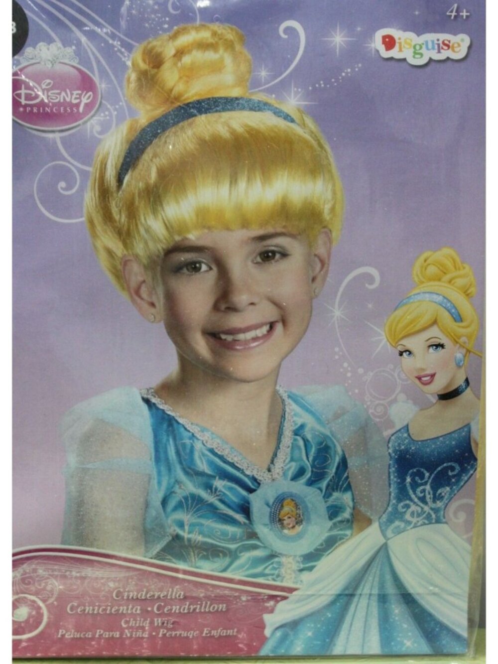 Halloween Costume Disney Princess Cinderella Child Blonde Wig Dress Up